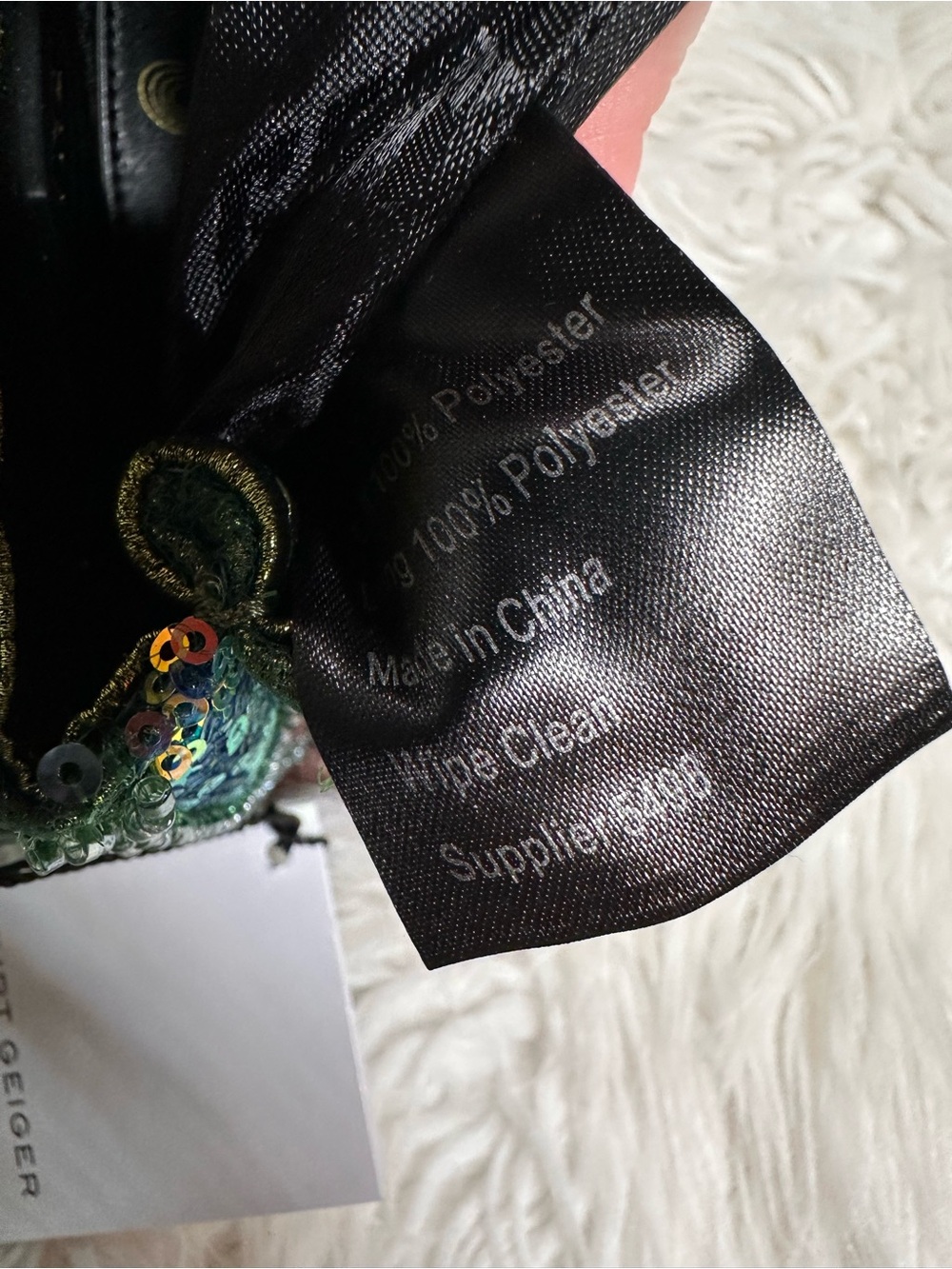 Kurt Geiger • Ornate Green Beaded & Sequin Mini Kensington - Picture 14 of 16